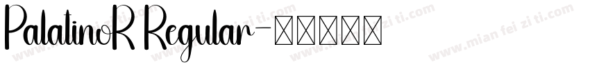 PalatinoR Regular字体转换